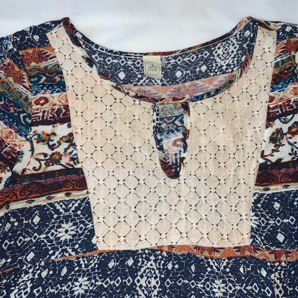Sold Paper Crane Boho Cold Shoulder Dress - Picture 7 of 8